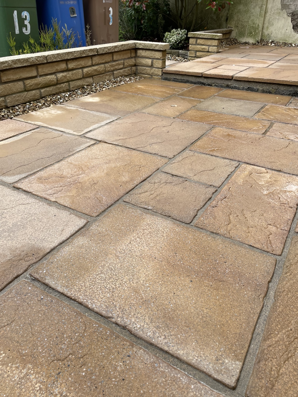 After · The colour in the patio, uncovered