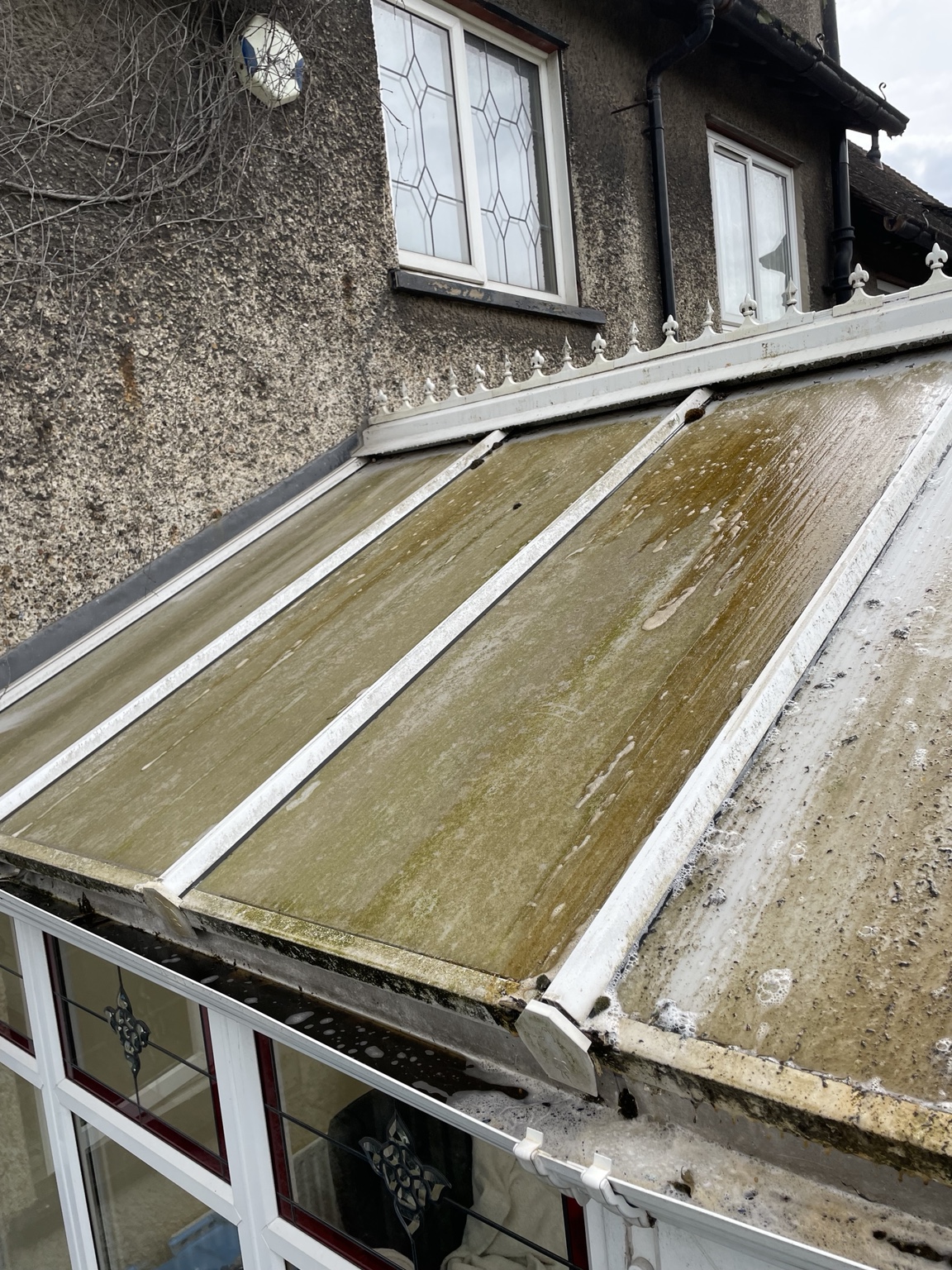 Before · Conservatory roof: the side views