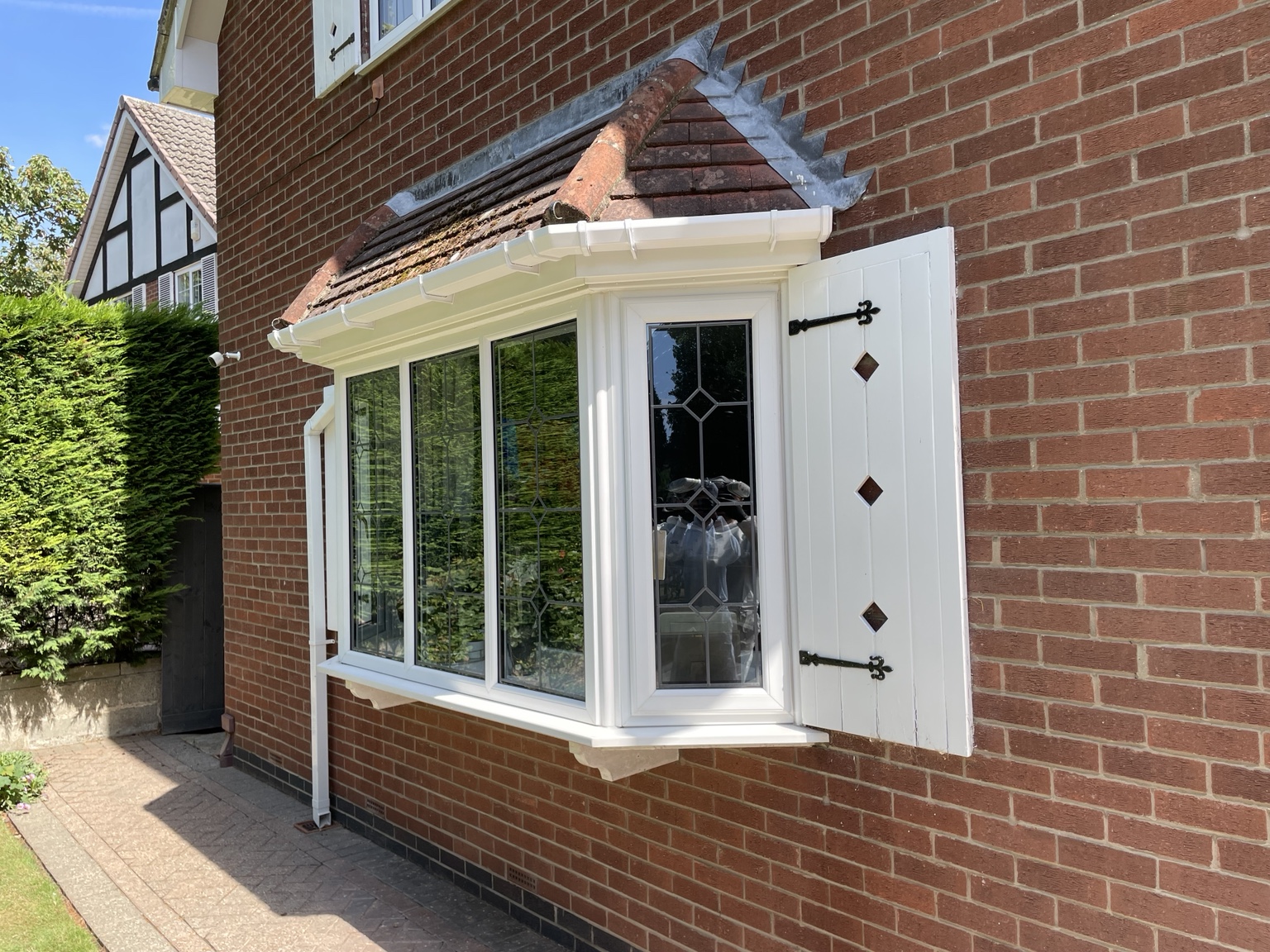 Bay window and frames · Exterior glass and frames