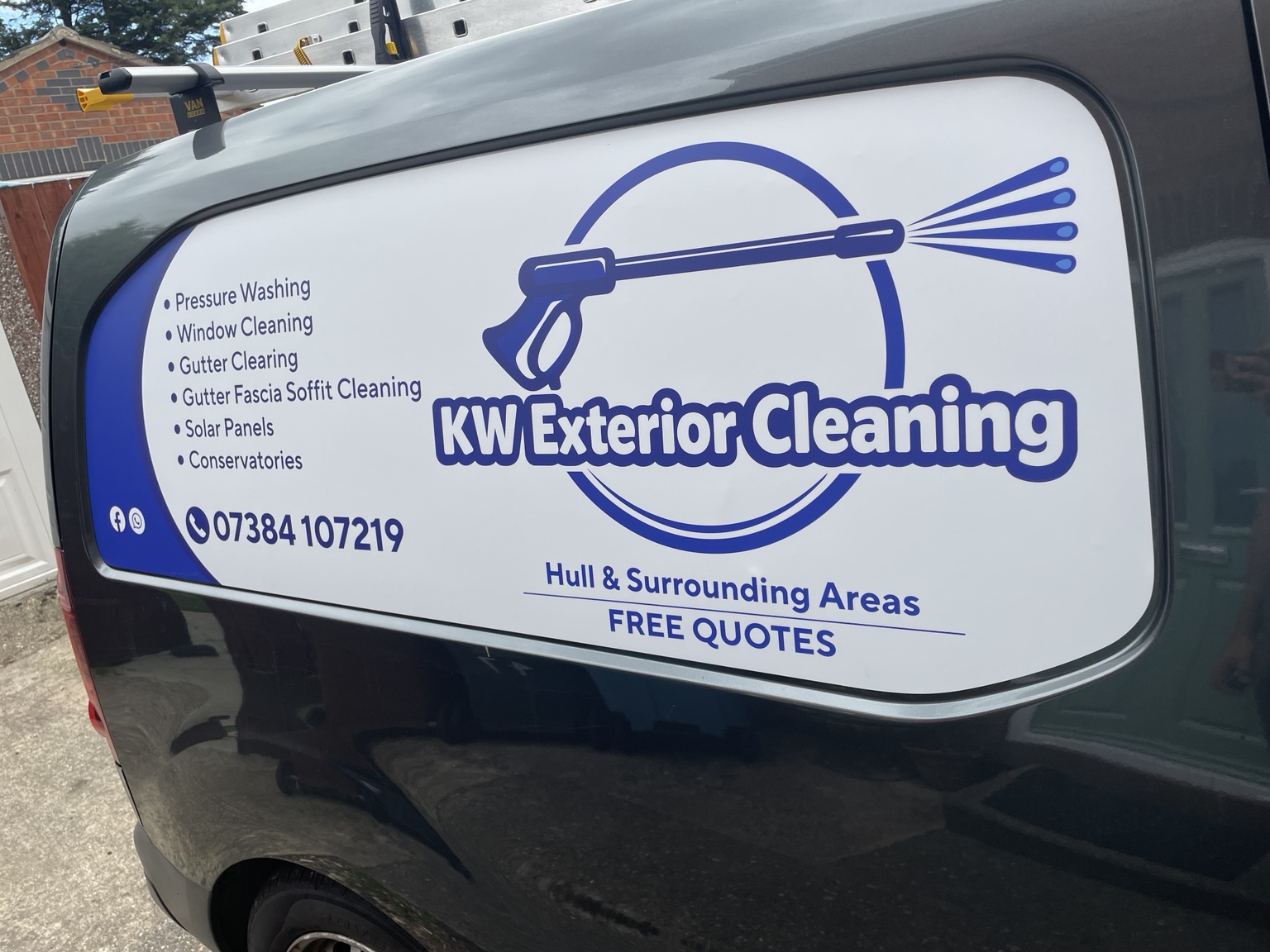KW Exterior Cleaning, out and about locally